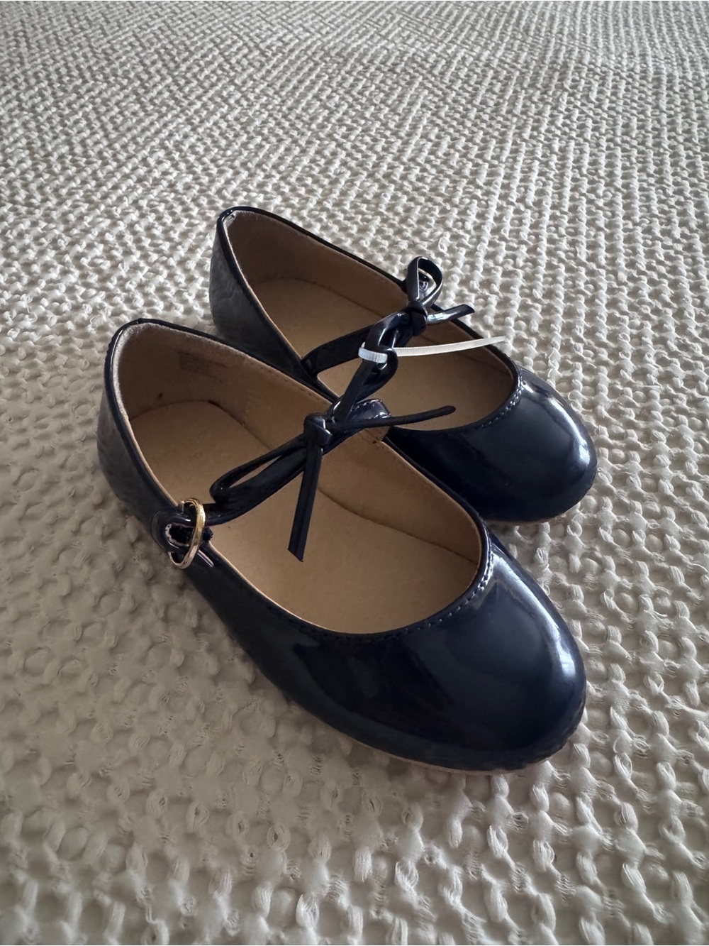 Janie and Jack Patent Mary Jane Ballet Flats - Navy